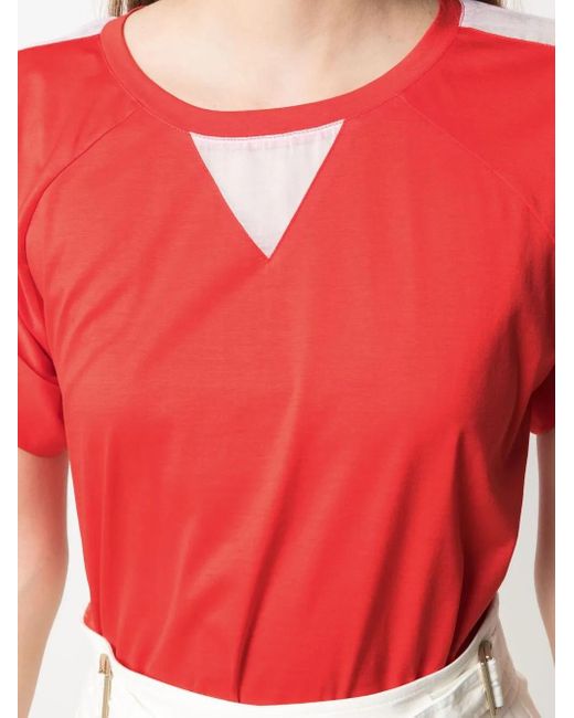 Lorena Antoniazzi Red Contrasting-Print T-Shirt