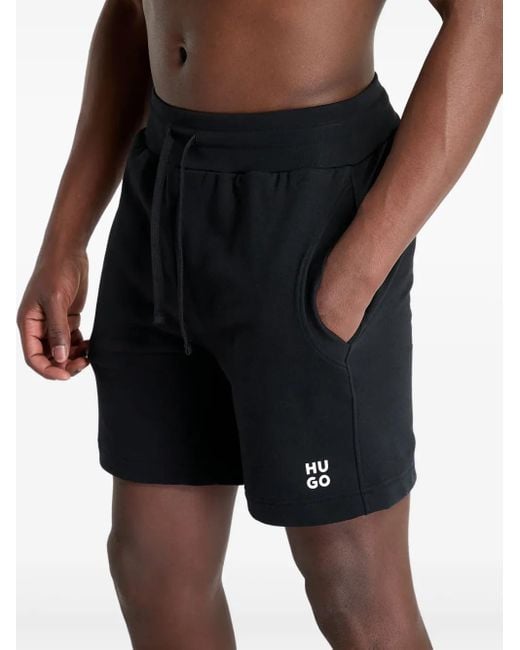 HUGO Shorts mit Kordelzug in Black für Herren
