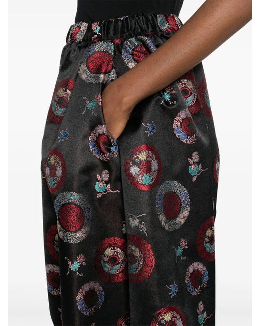 Comme des Garçons Gray Patterned-Intarsia Trousers