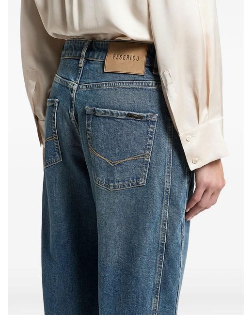 Peserico Blue Panelled Jeans