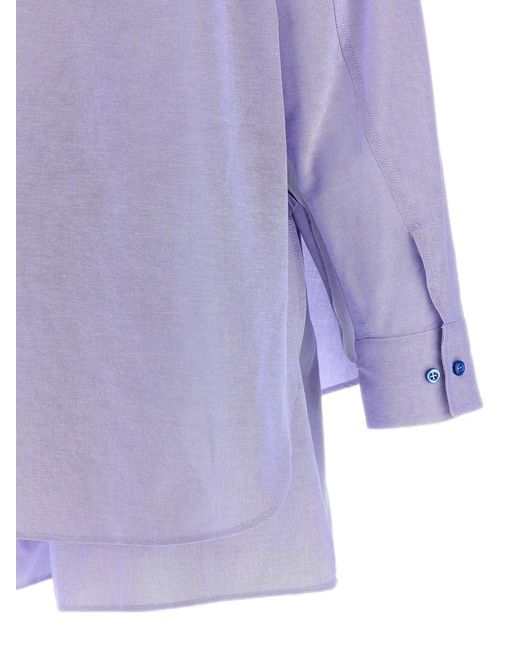 ANDAMANE Purple Georgiana Cotton Shorts Set