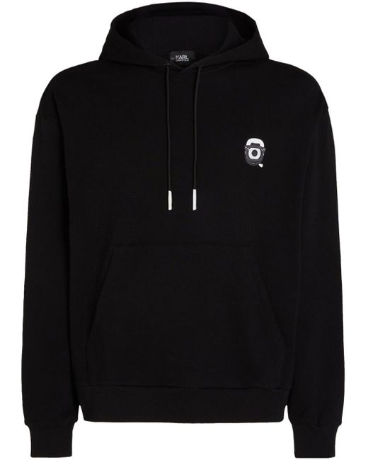 Karl Lagerfeld Black X Darcel Disappoints Organic-cotton Hoodie for men