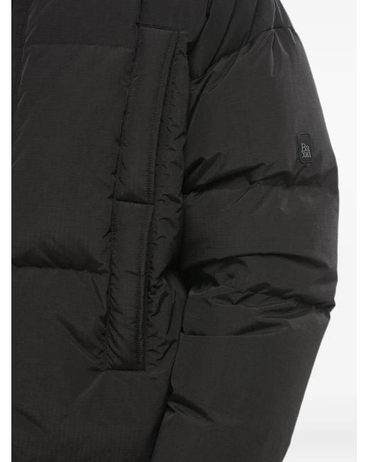 Bacon Black Logo-Patch Hooded Jacket for men