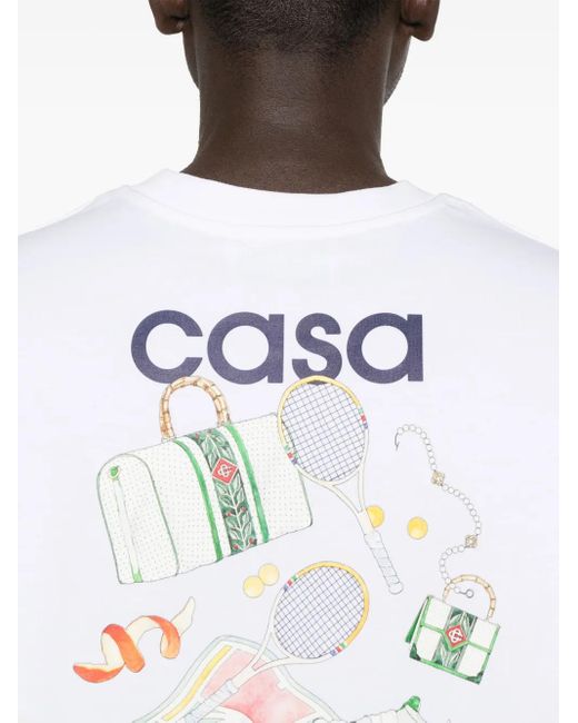 Casablanca White Équipement Sportif Cotton T-Shirt for men