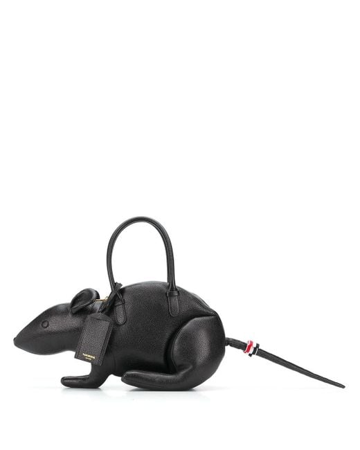 Thom Browne Black Rat Pebbled Bag for men