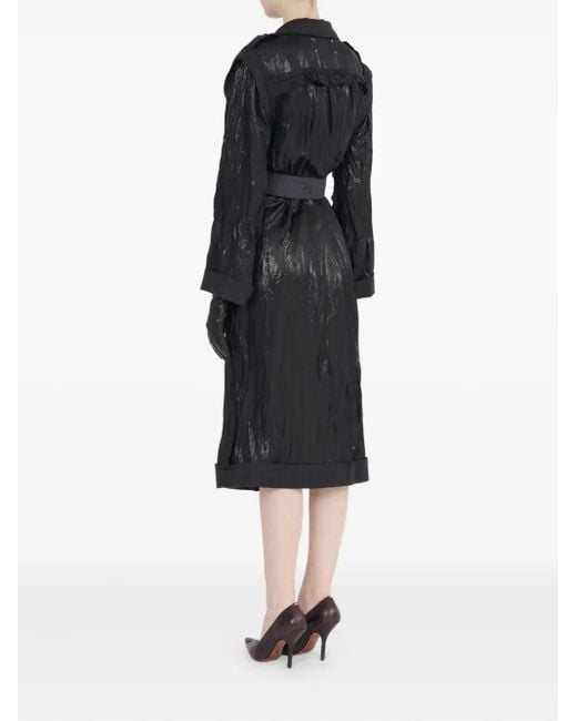 Maison Margiela Black Belted Trench Dress