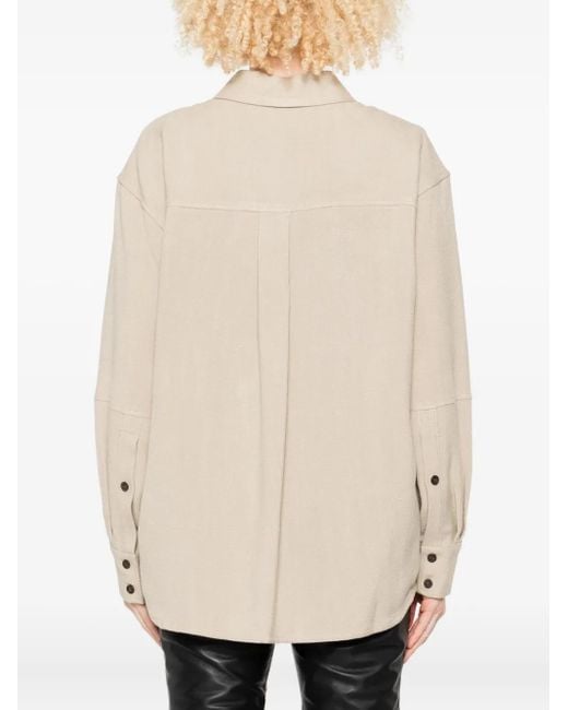 IRO White Panelled Collared Shirt