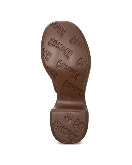 Camper Brown Thelma Leather Sandals