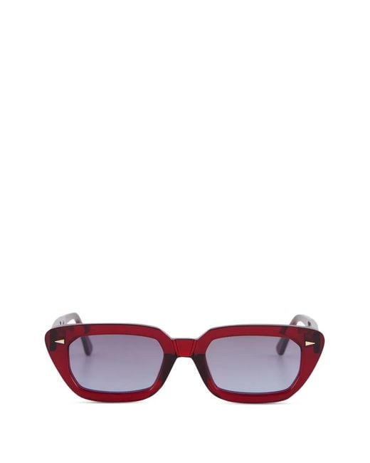 Ahlem Red Jeanne Geometric-Frame Sunglasses