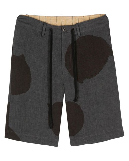 Uma Wang Black Pallor Bermuda Shorts for men
