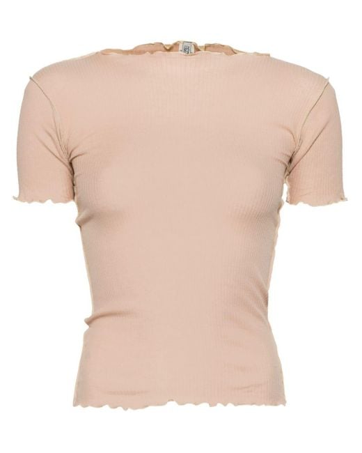 T-shirt Vein en coton biologique Baserange en coloris Pink