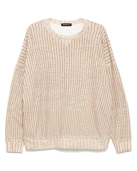 Undercover Natural Fake Knit Printing Sweater for men