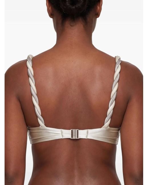 Isa Boulder Natural Reversible Chunky-Rope Bikini Top