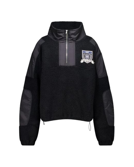 GmbH Black Mathis Logo-Patch Sweatshirt for men