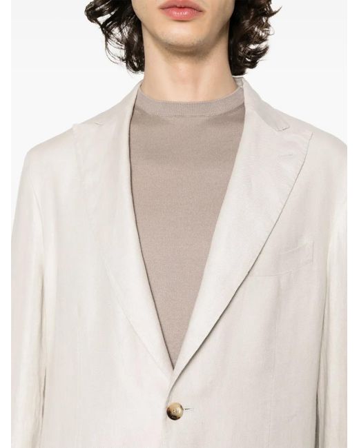 Boglioli Twill Colbert in het White voor heren