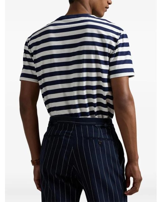 Polo Ralph Lauren Gestreiftes T-Shirt in Blue für Herren