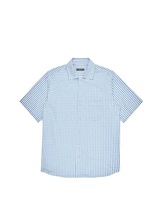 Glanshirt Blue Checked Shirt for men