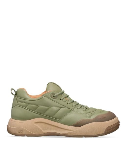 AMI Green Ami Sn1509 Low-Top Sneakers