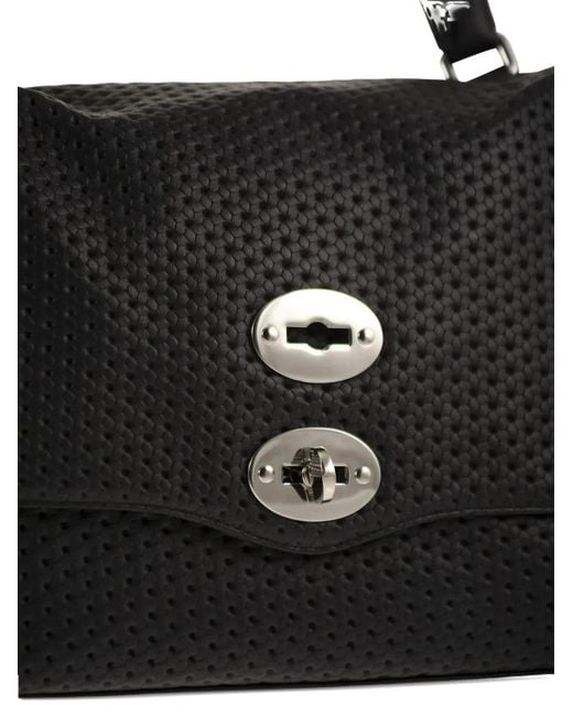 Zanellato Black Baby Postina Venissa Studded Leather Tote Bag