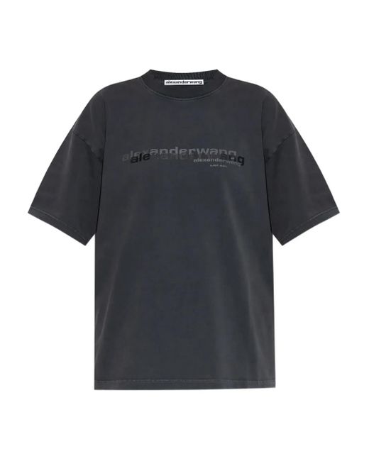 Alexander Wang Black Logo-Print T-Shirt