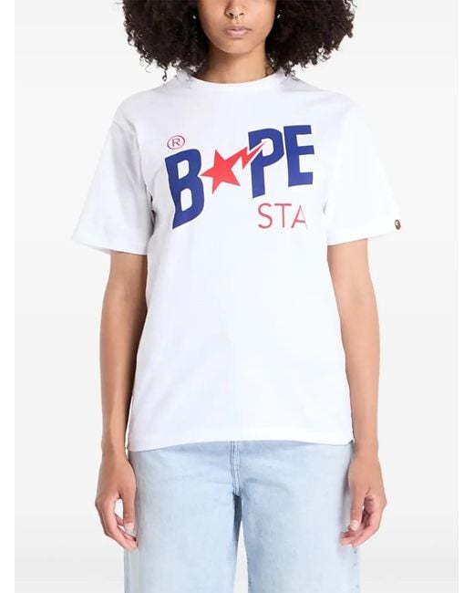 A Bathing Ape White Bape Sta T-Shirt