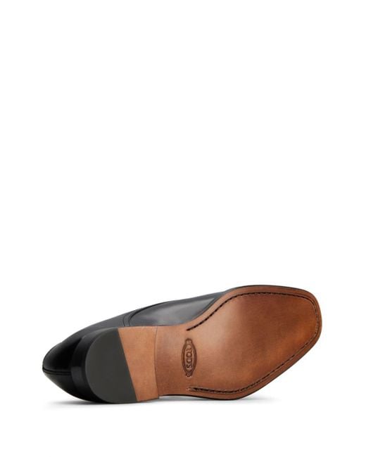 Tod's Black Double-strap Leather Monk Shoes for men