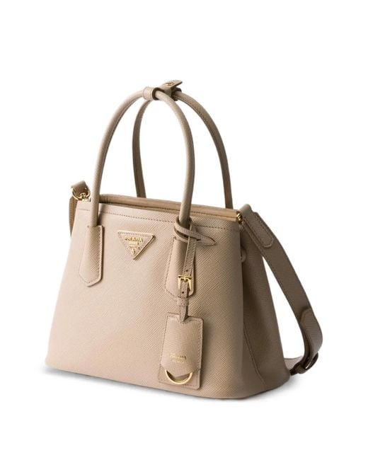 Borsa Double Piccola di Prada in Natural