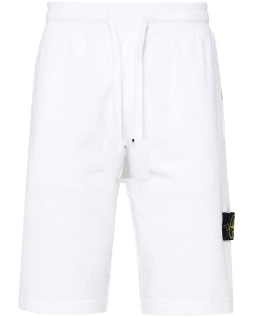 Stone Island White Compass-badge Track Pants for men