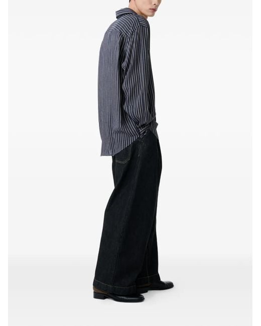 Studio Nicholson Gray Jean Puch À Passants De Ceinture for men
