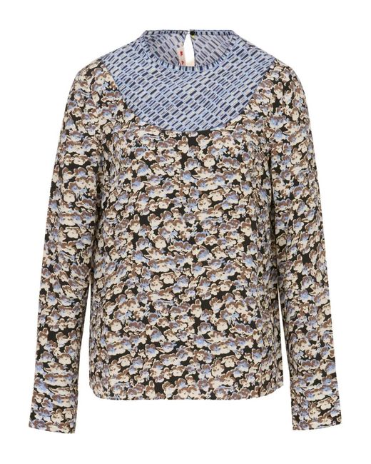 Marni Multicolor Silk Woven Top