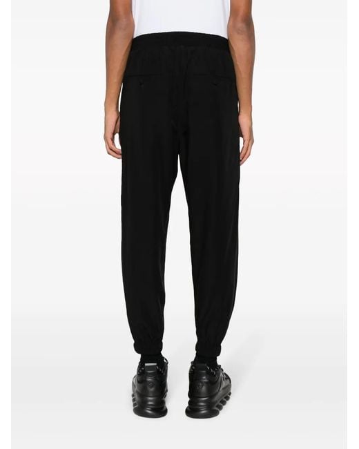 Balmain Black Fluid Cotton Track Pants for men