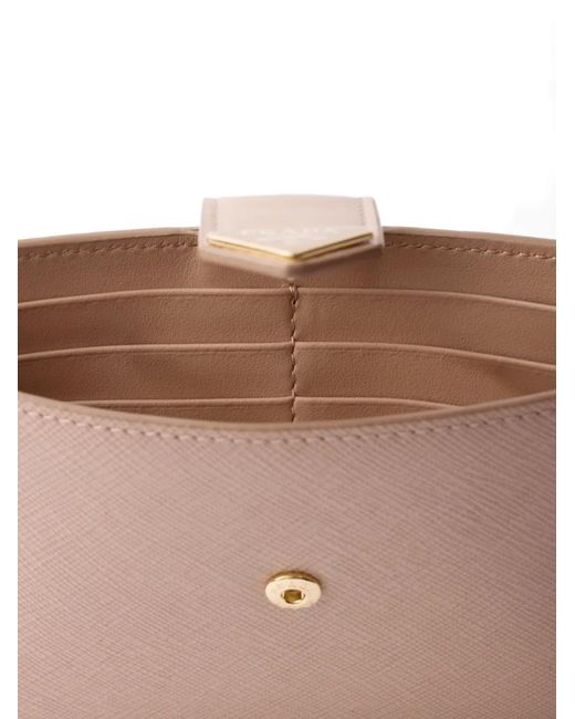 Cartera Con Logo Triangular Prada de color Pink