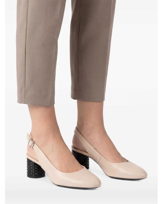 Geox Multicolor Block-Heel Slingback Pumps