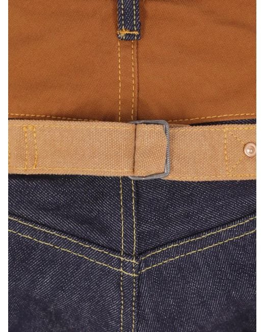Junya Watanabe Natural Patchwork Canvas Jeans for men