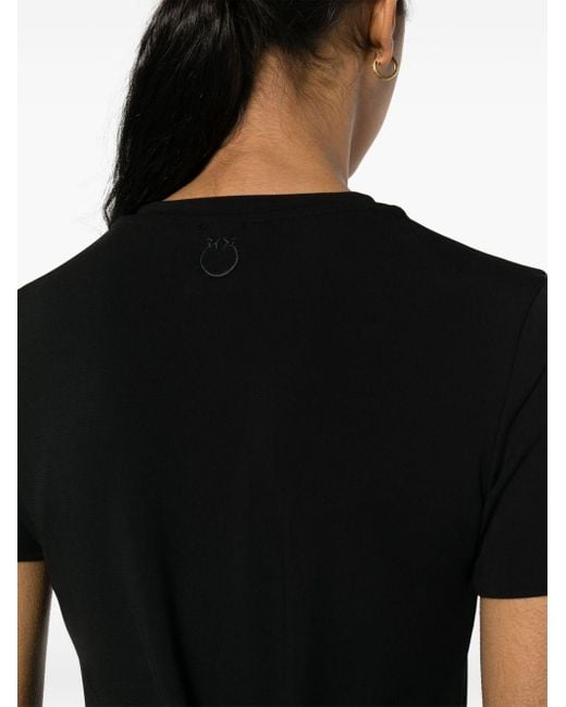 | T-shirt logo ricamato | female | NERO | S di Pinko in Black