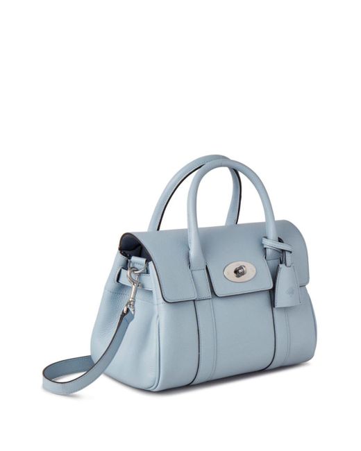 Mulberry Blue Small Bayswater Leather Tote Bag
