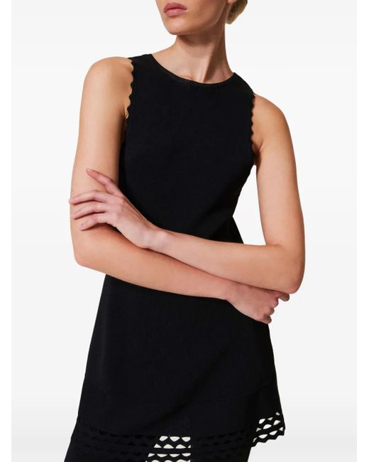 Twinset Black Fine-Knit Top