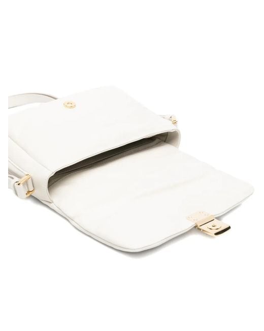 A.P.C. White Grace Soft Leather Shoulder Bag
