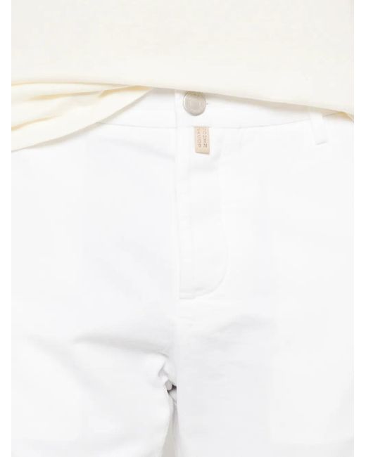 Jacob Cohen White Logo-Patch Shorts for men