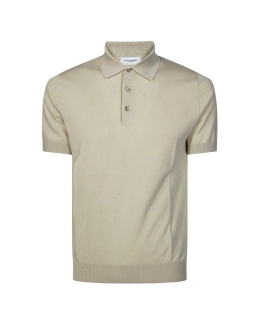 Paolo Pecora Gray Buttoned Polo Shirt for men