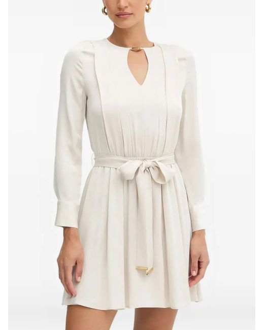 Marciano White Keyhole Belted Mini Dress