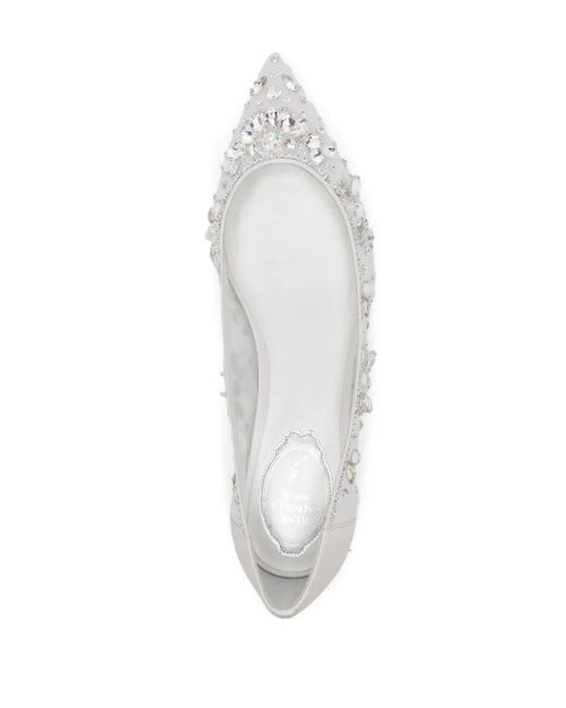 Ballerine Con Decorazione di Rene Caovilla in White