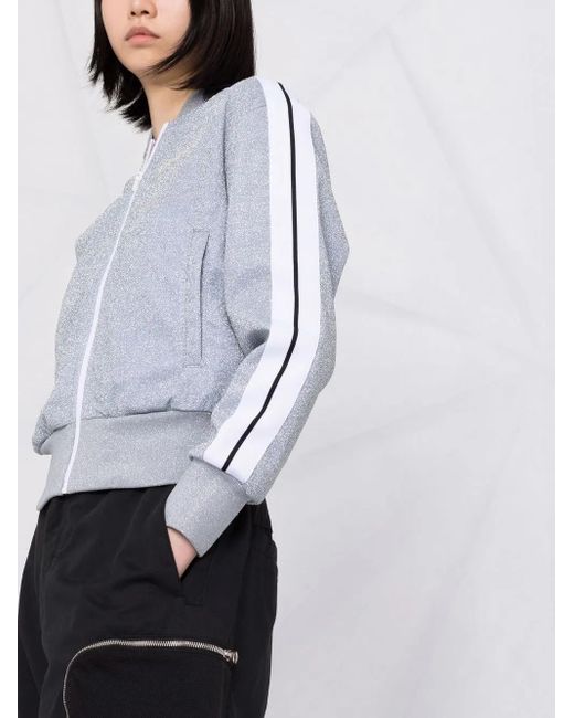 Palm Angels Multicolor Logo-print Glitter Zip-up Jacket