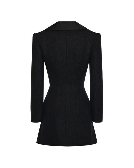 Self-Portrait Black Button-Up Collared Mini Dress