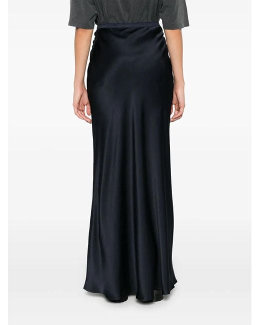 Anine Bing Blue Silk Midi Skirt