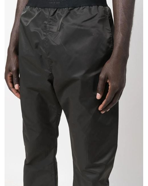 Fear Of God Gray Logo-Waist Straight-Leg Track Pants for men