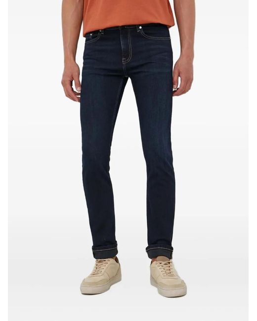 Karl Lagerfeld Blue Logo Patch Jeans for men