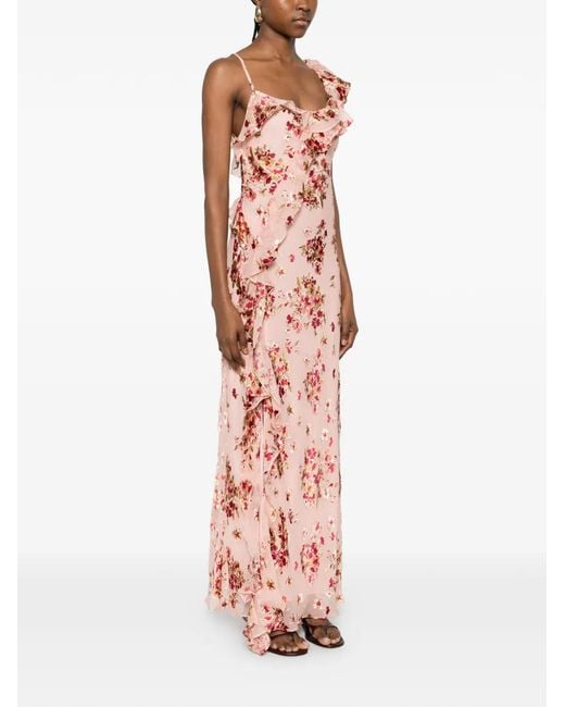 RIXO London Ester Maxi Dress in Pink | Lyst