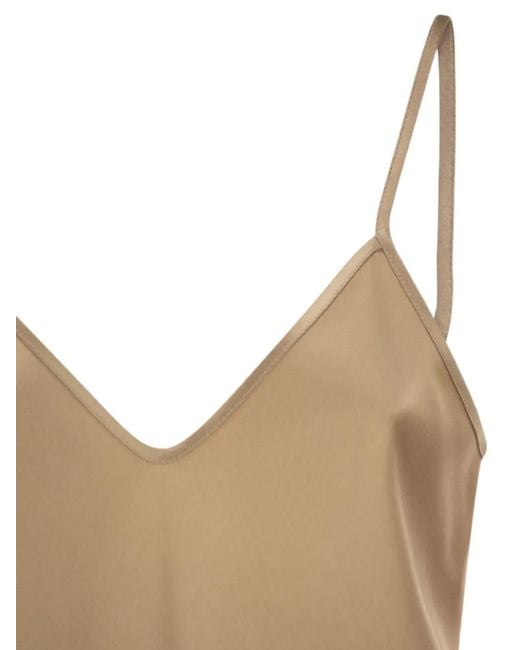 Max Mara Natural Haut Sans Manches À Col V
