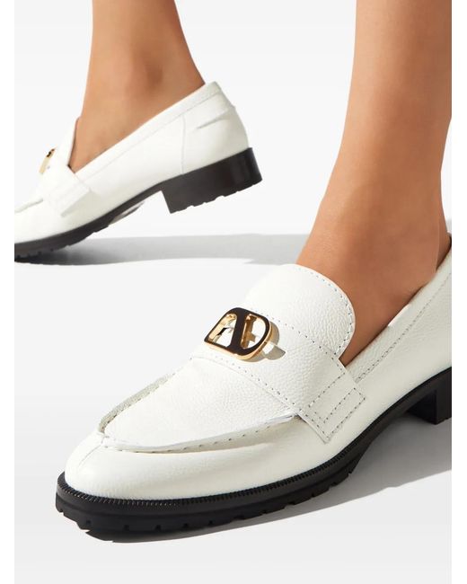 Maison Skorpios White Brooklyn Loafers
